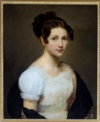 画家の妹であるウジェニー・パメラ・ラリヴィエールの肖像 (1804-1824)。 Eugene Lariviere（1801-1823）による絵画