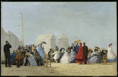 トルビル近くのビーチ、1864年