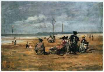 ビーチで、1880