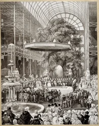 ラミによる1851年のロンドン万国博覧会の開幕。