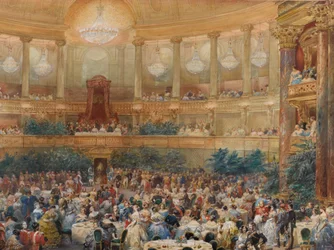 1854年、ナポレオン3世の前で行われたベルサイユでの晩餐会。