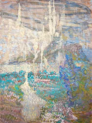 ルック・ストレンジャー、2023年（油彩、顔料、リネン）