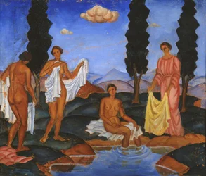 入浴者、1910