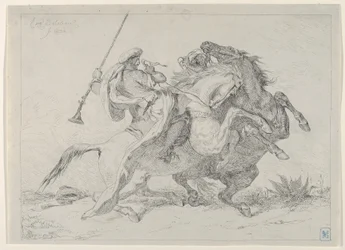 ムーア人騎馬兵の衝突、1834年。