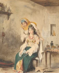 アブラハム ベン チモールの妻サアダと娘の一人プレシアダ、1832 年。