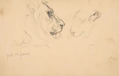 フランスのトゥールとその周辺の景色を描いたスケッチブック、1828～29年。