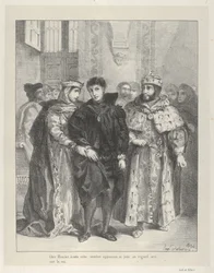 女王はハムレットを慰めようとする, 1834., 1834.