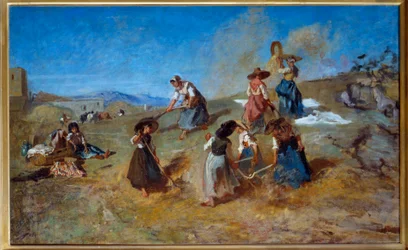 ユージン・フロマンタン（1820-1876）の収穫の絵 1875年 日0,78x1,2 m ルーアン、ボザール美術館（Musee des Beaux Arts