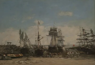 フランス語：Le rivage de Portrieux, Côtes-du-Nord.  北海岸、ポルトリューの海岸