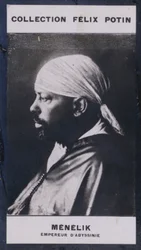 アビシニアン皇帝メネリック（1844年）（モノクロ写真