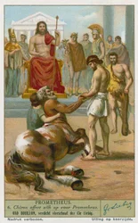 カイロンはプロメテウスの前に身を捧げる