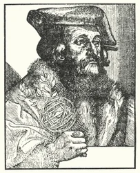 詩「Syphilis sive Morbus Gallicus」を書いたGirolamo Fracastoro氏（エングレービング