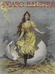 Oeuf de Paques（イースターエッグ）。1893年4月のLe Figaro Illustre誌の表紙（カラーリトグラフ