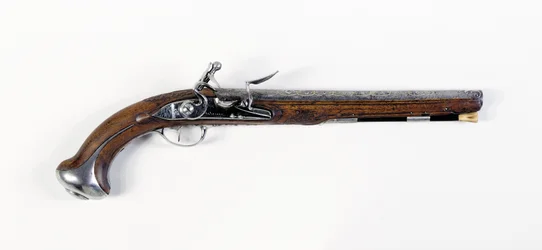 ラファイエット-ワシントンの鋼製「サドル」ピストルのペア、c.1775-76