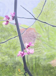 枝と花（デジタルアート）