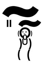 タイプでリメイクされた "叫び"（デジタルアート）