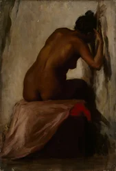 座る女性像、1898年頃[LDUCS-5186]