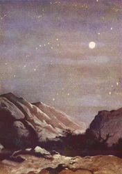 美しい夜空（カラーリトグラフ）