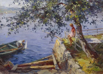 Endresenin guesthousen lapset (öljy kankaalle)