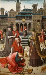 1517 年の聖ロックの生活の場面。