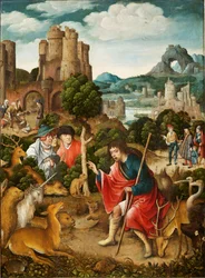 1517 年の聖ロックの生活の場面。