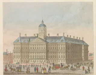 ダム広場の王宮、1810～1813年頃 Vue du Palais Roijal, et de la Place le Dam (オブジェクトのタイトル)