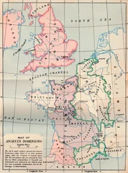 「Angevin Dominions の地図」、1902 年