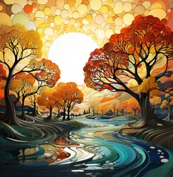 ファンタジー風景＆樹木画販売、ウォールアート｜キャンバスプリント