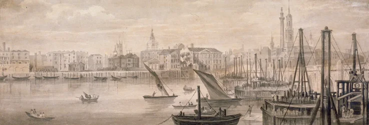 古いロンドン橋、1826 年。
