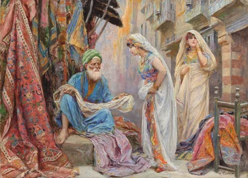 シルクの選択（キャンバスに油彩）