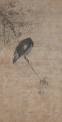 柳とカササギ、1200 年代半ば。