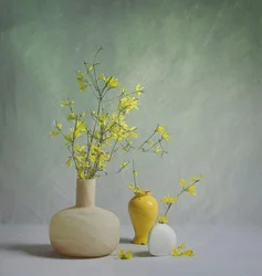 鮮やかな春の花瓶