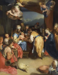 Circoncision de Jesus - キリストの割礼 - Barocci, Federigo (1528-1612) - 油彩・キャンバス - 81,8x63,7 - 個人蔵