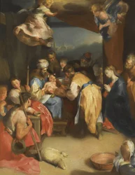 キリストの割礼 par Barocci, Federigo (1528-1612).油彩・キャンバス、サイズ：81,8x63,7、個人蔵