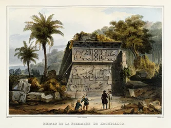 ソチカルコのピラミッドの遺跡、1839年？