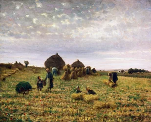 フェデリコ・ロサーノ（1835-1912）による絵画「収穫」、油彩、キャンバス、65x80 cm