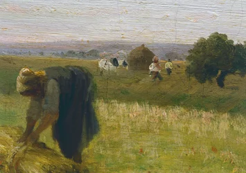 フェデリコ・ロサーノ（1835-1912）の絵画「収穫」、油彩、キャンバス、65x80cm、詳細