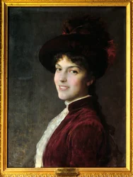 アイダ・ルイーズの肖像 フェデリコ・アンドレオッティ（1847-1930）の絵画 1880年 フィレンツェ近代美術館