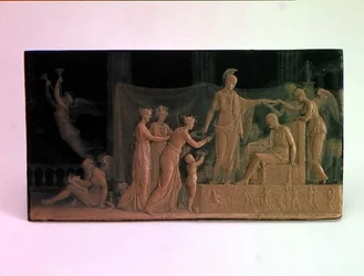 芸術アカデミー会長アレクサンドル・セルゲイヴィチ・ストロガノフ伯爵の神格化