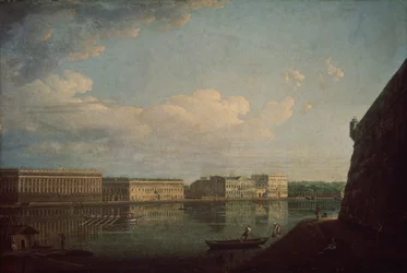 ピーターとポールの要塞から見た宮殿の堤防、1794