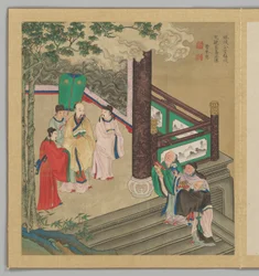 ビン州の詩：七月、18世紀後半から19世紀初頭（20葉からなるアルバム、絹本、墨、彩色）