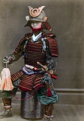 鎧を着た侍、1882年