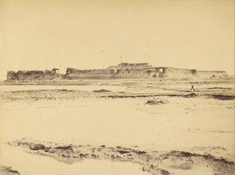 1860年8月21日、英語とフランス語の入り口を示すノースフォートペイコ川の外観
