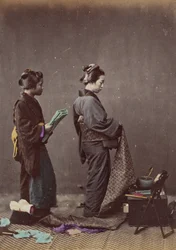 帯またはガードルを着用、1868年.