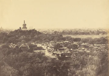 1860年10月、ペキンの庭園と仏教寺院の眺め
