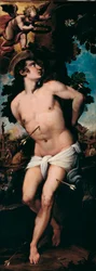 聖セバスティアンの殉教」 フェリーチェ・リッチョ・ディット・ブルサゾルツィ（1539-1605）の絵画 16世紀 個人蔵