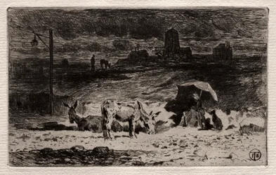 カイユの丘のロバ、c。 1875。
