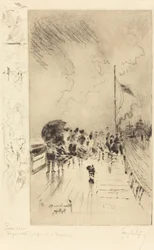 イギリスの桟橋、1879 年。