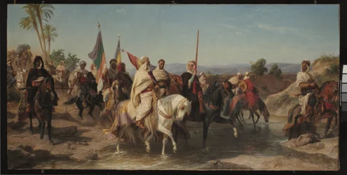 革命軍を率いるCherif BoubaghlaとLalla Fatma n