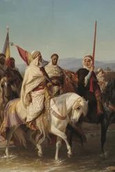 革命軍を率いるCherif BoubaghlaとLalla Fatma n